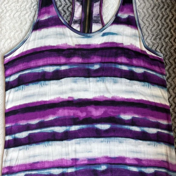 Dynamite Purple Striped Racerback Tank - Picture 2 of 7